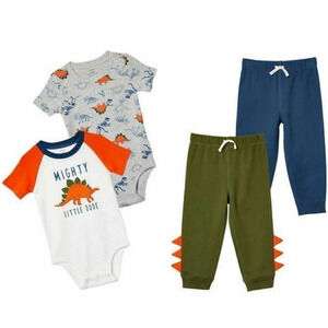 Carters Boys Dinosaur 4 Piece Set Carters Onesie Dinosaur Onesie Pants 6 Months